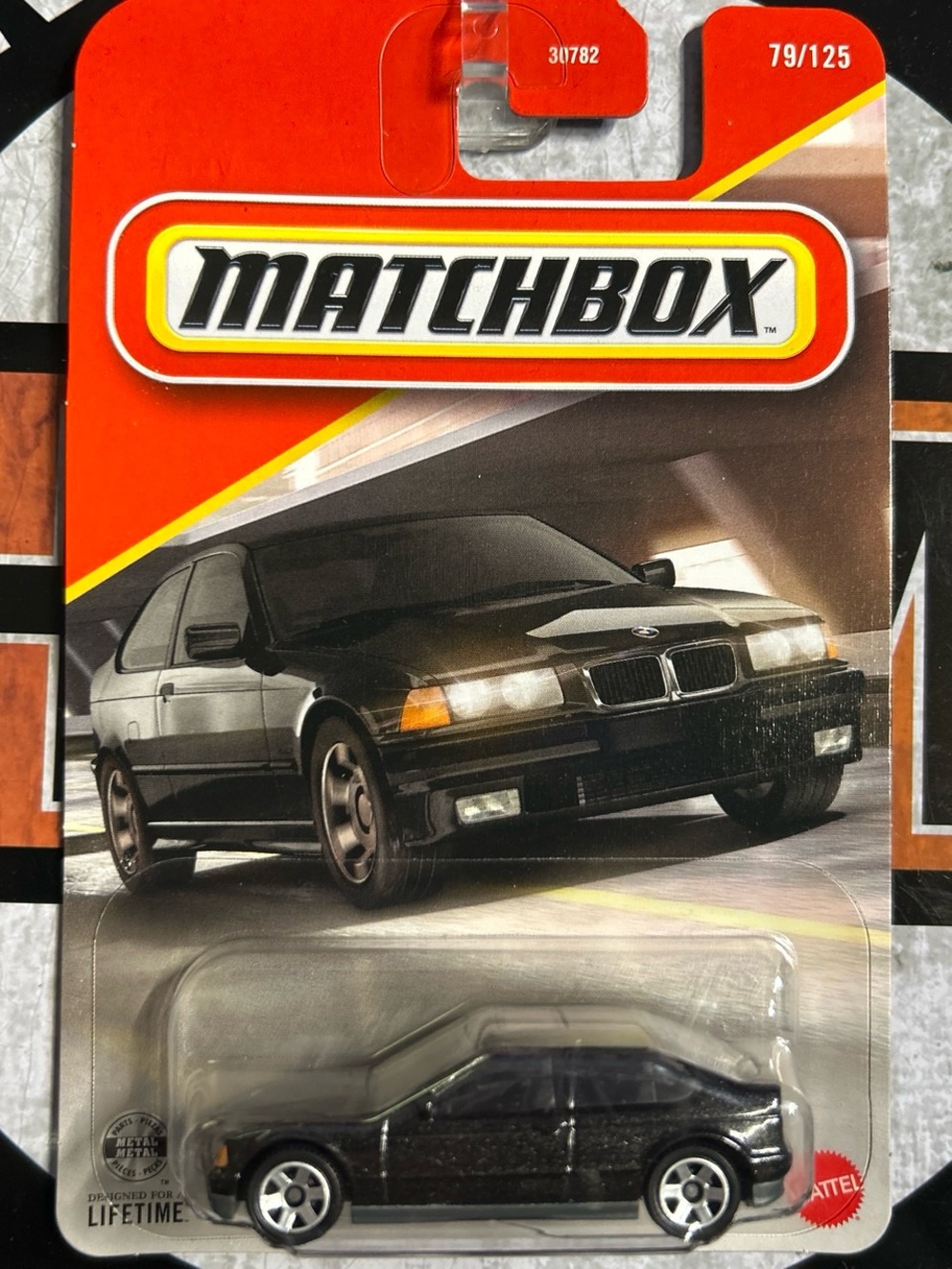Matchbox Black BMW E36 Die-Cast Car - Glossy Black